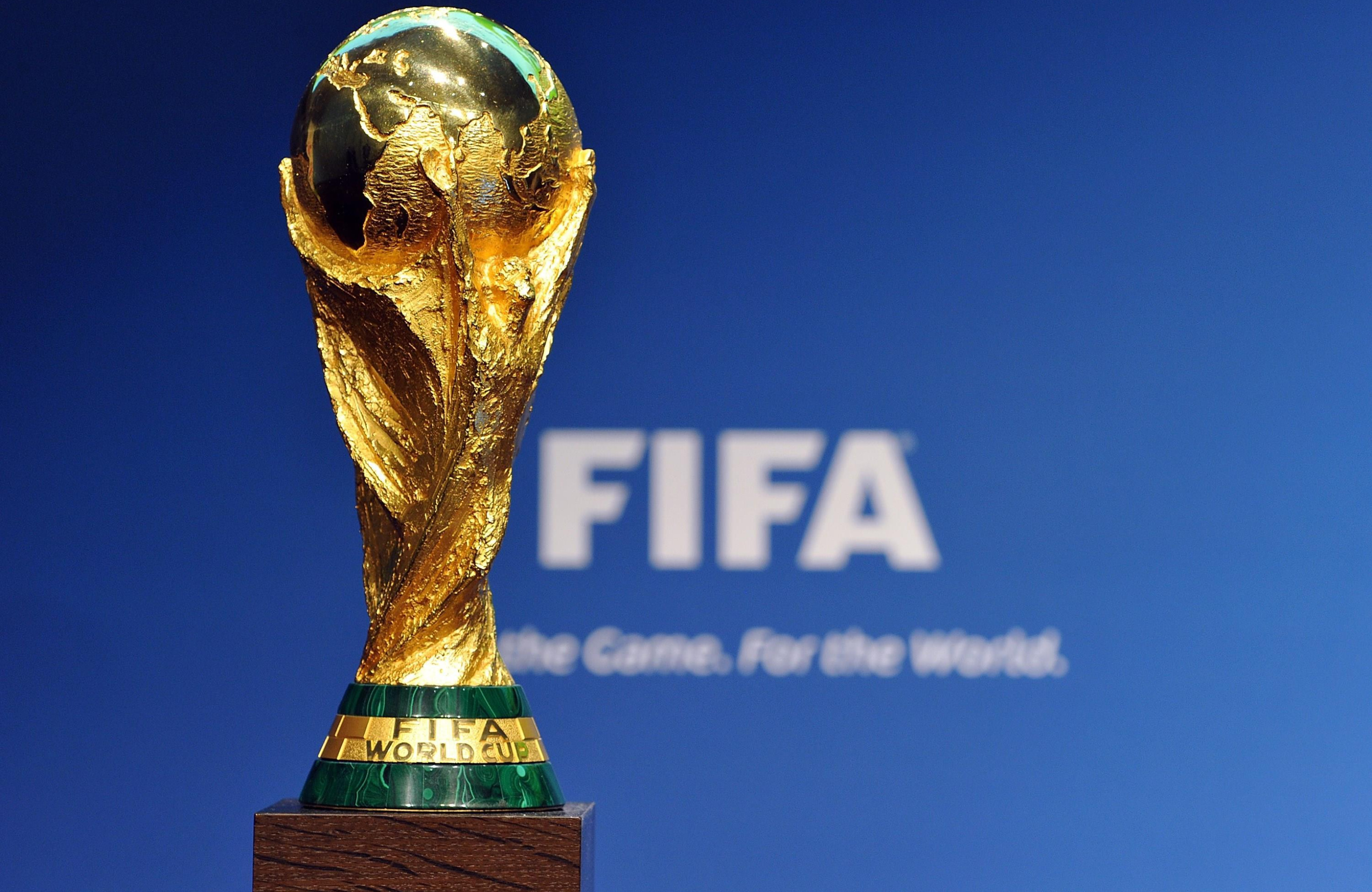 The World Cup trophy